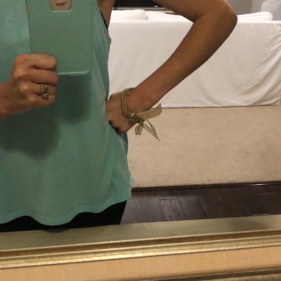 Gold Rhinestone Beaded Stackable Bracelet Set - Picture 4 of 4